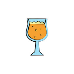 glass of beer colored sketch style icon. Element of beer icon for mobile concept and web apps. Hand drawn glass of beer icon can be used for web and mobile
