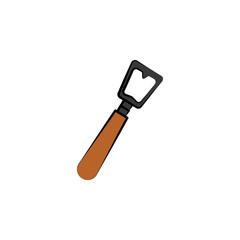 bottle opener colored sketch style icon. Element of beer icon for mobile concept and web apps. Hand drawn bottle opener icon can be used for web and mobile