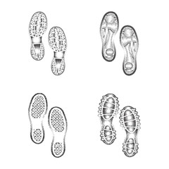 Shoes print set