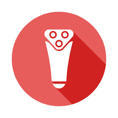 shaving machine long shadow flat icon. Element of barber icon for mobile concept and web apps. Long shadow shaving machine  icon can be used for web and mobile