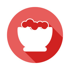 shaving foam long shadow flat icon. Element of barber icon for mobile concept and web apps. Long shadow shaving foam  icon can be used for web and mobile