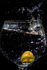 fruits fall into the water - 213760791