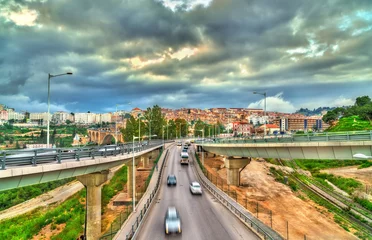 Fototapete Algerien Verkehrsknotenpunkt in Constantine, Algerien