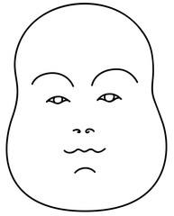 buddha face outlines