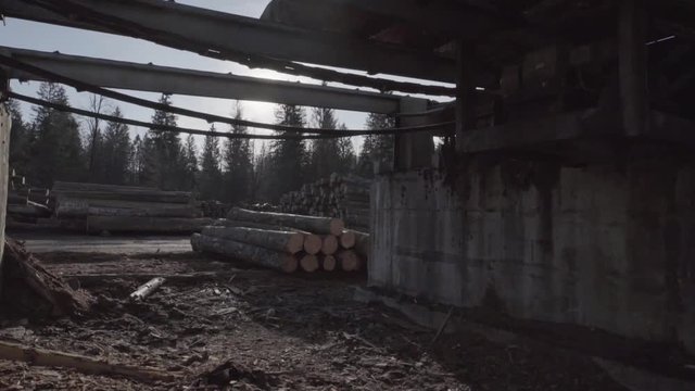 Lumber is waiting for shipment