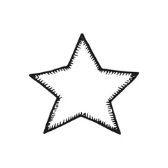 star hand-drawing. isolated on white background