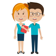 teacher couple avatars characters