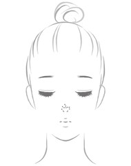 鼻の角栓に悩む女性