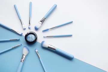 collection of make up and cosmetic beauty products arranged