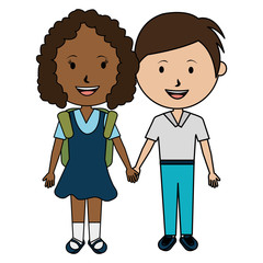 students couple avatars characters