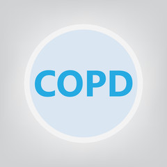COPD (Chronic Obstructive Pulmonary Disease)- vector illustration