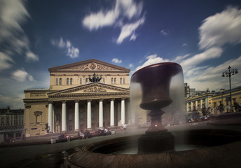 the front of the bolshoi theatre, moscow, russia