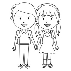 students couple avatars characters