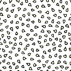 Sesame Seeds Seamless Endless Background Pattern. Food Collection. Realistic Hand Drawn High Quality Vector Illustration. Doodle Style.