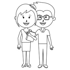 teacher couple avatars characters