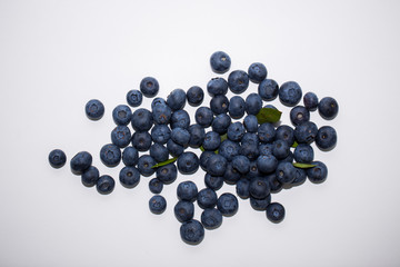 Blueberry. Sweet fruit, forest berry isolated on white background.