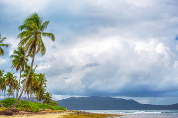 Cloudy weather on the tropical coast