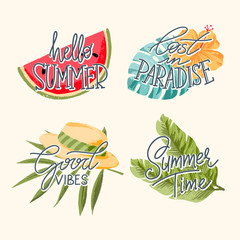 Tropical summer lettering