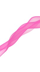 Abstract pink wave. Bright pink ribbon on white background. Pink scarf. Abstract smoke. Raster air background. Vertical image orientation. 3D illustration