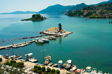 Small traditional chapel in Corfu island, Greece