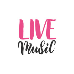 Live Music Lettering.