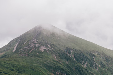 Carpathian mountains landscape, view the Goverla mount, Ukraine