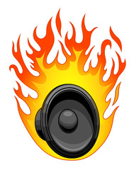 Burning loudspeaker