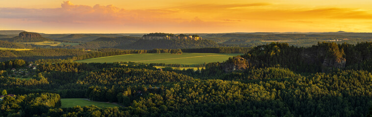 Saxon Switzerland, Germany, high resolution panorama