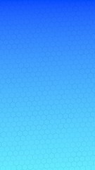 Translucent honeycomb on a gradient blue sky background. Perspective view on polygon look like honeycomb. Isometric geometry. Vertical image orientation. 3D illustration