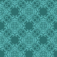 Vector pattern with stylish ornament. Floral seamless design