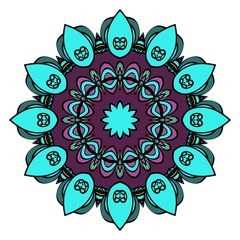 Modern Decorative Cicle Vector Shapes. Floral mandala. Vector illustration