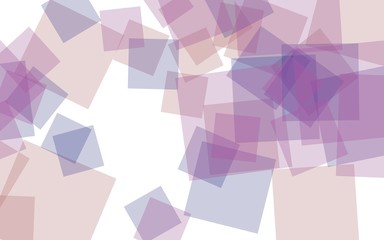 Obraz premium Multicolored translucent squares on white background. Red tones. 3D illustration