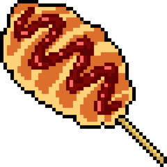 vector pixel art bakery snack