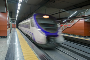 train speed in station