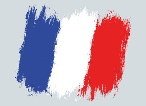 Vector vintage France flag.