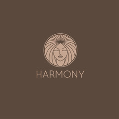 Vector logo design template for beauty salon, hair salon, cosmetic. Harmony