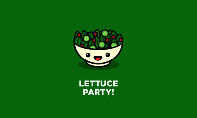 Lettuce Party Pun Poster