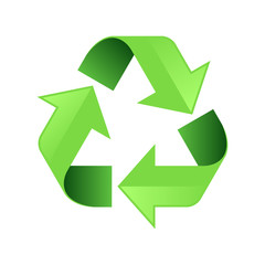 Obraz premium Green recycled icons as a sign of eco-friendly movement aimed at reducing global warming