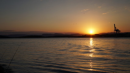 Fototapeta na wymiar Sunset Oslo fjord