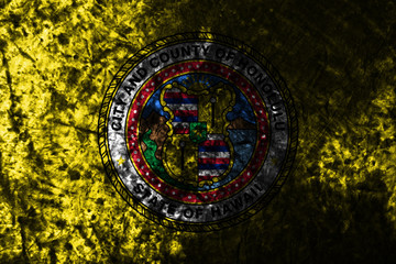 Honolulu city smoke flag, Hawaii State, United States Of America