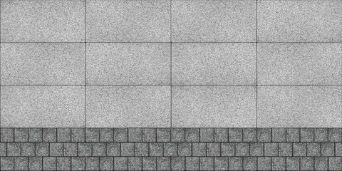 Layout of flags and cubes sett paving - 213780935