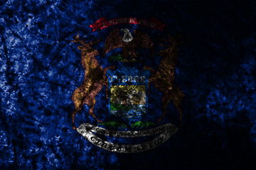 Michigan state grunge flag, United States Of America
