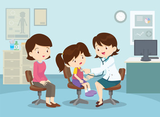 Mother took her girl to see the doctor