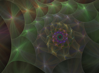 Abstract fractal spiral