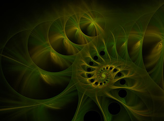 Abstract fractal spiral