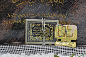 grab in der moslemischen abteilung auf dem waldfriedhof mainz-mombach