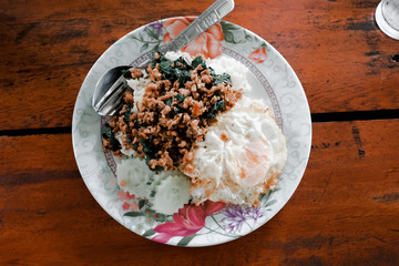 Thai Basil Pork Rice Recipe