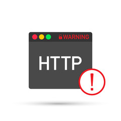 HTTP Secure and Not Secure Vector Illustrations