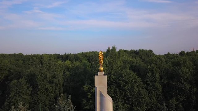 Anti Hitler coalition stella at the Victory park Poklonnaya hill in Moscow