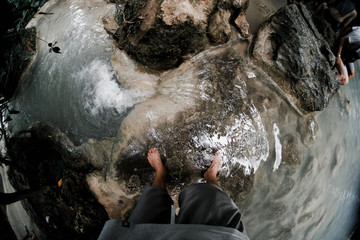 Waterfalls in rainforest
